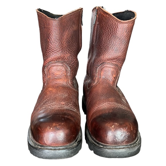 IRON AGE 10 INCH WELLINGTON WITH ZIPPER COMPOSITE TOE BROWN - Picture 10 of 11